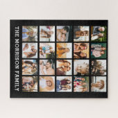 シンプルPhoto Collage Instagramファパーソナライズされたミリ ジグソーパズル (横)