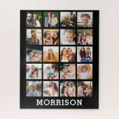 シンプルPhoto Collage Instagramファパーソナライズされたミリ ジグソーパズル (縦)