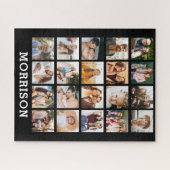 シンプルPhoto Collage Instagramファパーソナライズされたミリ ジグソーパズル (横)