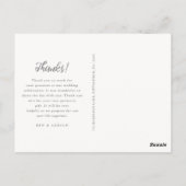 シンプルPhoto'sの写真に結婚感謝 ポストカード (裏面)