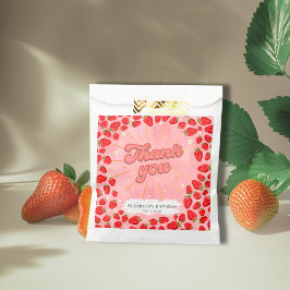 シンプルPInkサンキューレッドストロベリーパーティーフローラ フェイバーバッグ