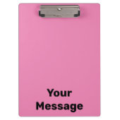 シンプルPink and Blackメッセージ文字テンプレート クリップボード (正面)