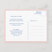 シンプルPink Blue House新しい住所を移動 案内ポストカード (裏面)