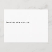 シンプルPink Customizable日付の保存 案内ポストカード (裏面)