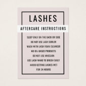  シンプルPink Lash Extensions AfterCareカード (正面)
