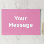 シンプルPink Whiteメッセージの追加紙ランチョンマット ペーパーパッド (インサイチュ)