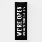 シンプルPlain BlackオープンストアのOffice看板 横断幕 (縦)