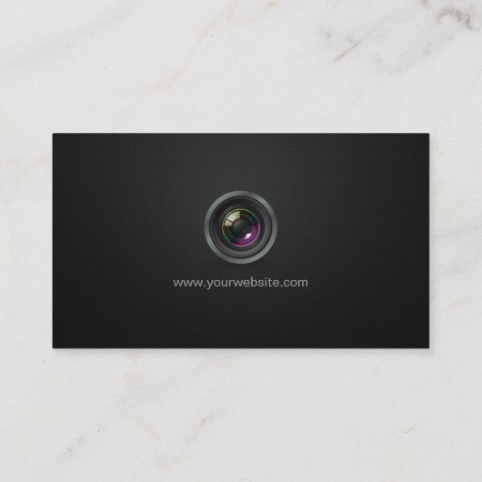 シンプルPlain Black – 写真家 名刺 (裏面)