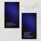シンプルPlain Blue Black Consultant Business Card 名刺 (正面/裏面)