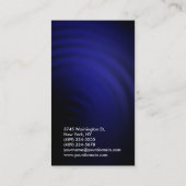 シンプルPlain Blue Black Consultant Business Card 名刺 (裏面)