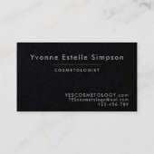 シンプルPLAIN BUSINESS CARDSブラック・金ゴールド・シャンデリア 名刺 (裏面)