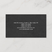 シンプルPlain Grayテクスエレガントチャプロフェッショナル 名刺 (裏面)