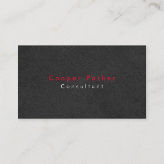 シンプルPlain Grayテクスエレガントチャプロフェッショナル 名刺 (正面)