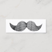 シンプルPlain Hipster Mustacheミニプロファイルカード スキニー名刺 (正面)