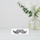 シンプルPlain Hipster Mustacheミニプロファイルカード スキニー名刺 (スタンド正面)