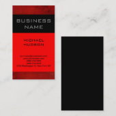 シンプルPlain Red Black Consultant名刺 名刺 (正面/裏面)