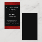 シンプルPlain Red Black Consultant名刺 名刺 (正面/裏面)