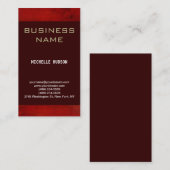 シンプルPlain Red Brownコンサルタントの名刺 名刺 (正面/裏面)