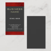 シンプルPlain Red Gray Consultant Business Card 名刺 (正面/裏面)