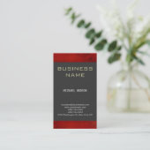 シンプルPlain Red Gray Consultant Business Card 名刺 (スタンド正面)