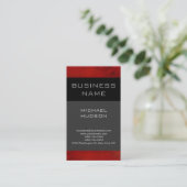 シンプルPlain Red Gray Consultant Business Card 名刺 (スタンド正面)