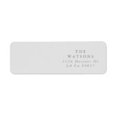 シンプルPlain Ultimateモダン Grayのア結婚ドレス ラベル (正面)