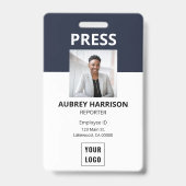 シンプルPress写真ID バッジ (正面)