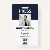 シンプルPress写真ID バッジ (正面)