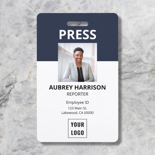 シンプルPress写真ID バッジ