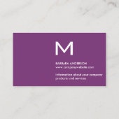シンプルPurpleテクスチャ |モノグラム 名刺 (裏面)