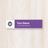 シンプルPurple Business Logo Name Professional サインプレート (正面)