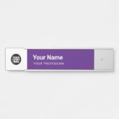 シンプルPurple Business Logo Name Professional サインプレート (正面)