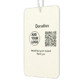 シンプルq rコーミニマルド追加ロゴのソーシャルメディア文字 カーエアーフレッシュナー (左)