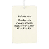 シンプルq rコーミニマルド追加ロゴのソーシャルメディア文字 カーエアーフレッシュナー (裏面)