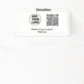 シンプルq rコーミニマルド追加ロゴのソーシャルメディア文字 横断幕 (インサイチュ)