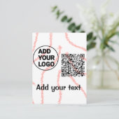 シンプルq rコーミニマルド追加ロゴスキャンコード名t ポストカード (スタンド正面)