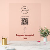 シンプルq rコーミニマルド追加ロゴスキャンコード名te アクリルサイン (ウェディング)