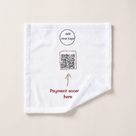 シンプルq rコーミニマルド追加ロゴスキャンコード名te ウォッシュタオル