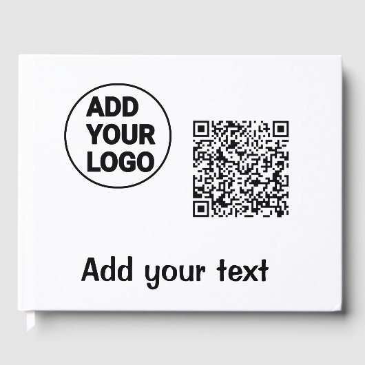 シンプルq rコーミニマルド追加ロゴスキャンコード名te ゲストブック (正面)