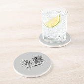 シンプルq rコーミニマルド追加ロゴスキャンコード名te コースター (側面)