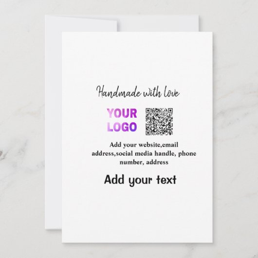 シンプルq rコーミニマルド追加ロゴスキャンコード名te シーズンカード (正面)