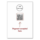 シンプルq rコーミニマルド追加ロゴスキャンコード名te テーブルナンバー (裏面)