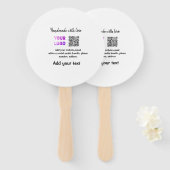 シンプルq rコーミニマルド追加ロゴスキャンコード名te ハンドファン (正面&裏面)