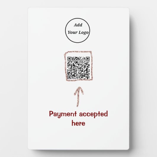 シンプルq rコーミニマルド追加ロゴスキャンコード名te フォトプラーク (正面)