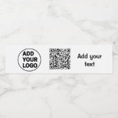 シンプルq rコーミニマルド追加ロゴスキャンコード名te ペットボトルラベル (シングルラベル)