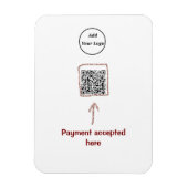 シンプルq rコーミニマルド追加ロゴスキャンコード名te マグネット (縦)