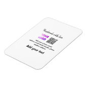 シンプルq rコーミニマルド追加ロゴスキャンコード名te マグネット (左側)