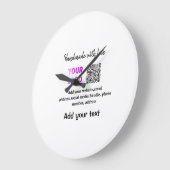 シンプルq rコーミニマルド追加ロゴスキャンコード名te ラージ壁時計 (傾斜)