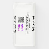 シンプルq rコーミニマルド追加ロゴスキャンコード名te 横断幕 (縦)