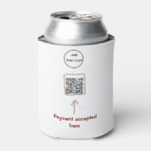 シンプルq rコーミニマルド追加ロゴスキャンコード名te 缶クーラー (缶正面)
